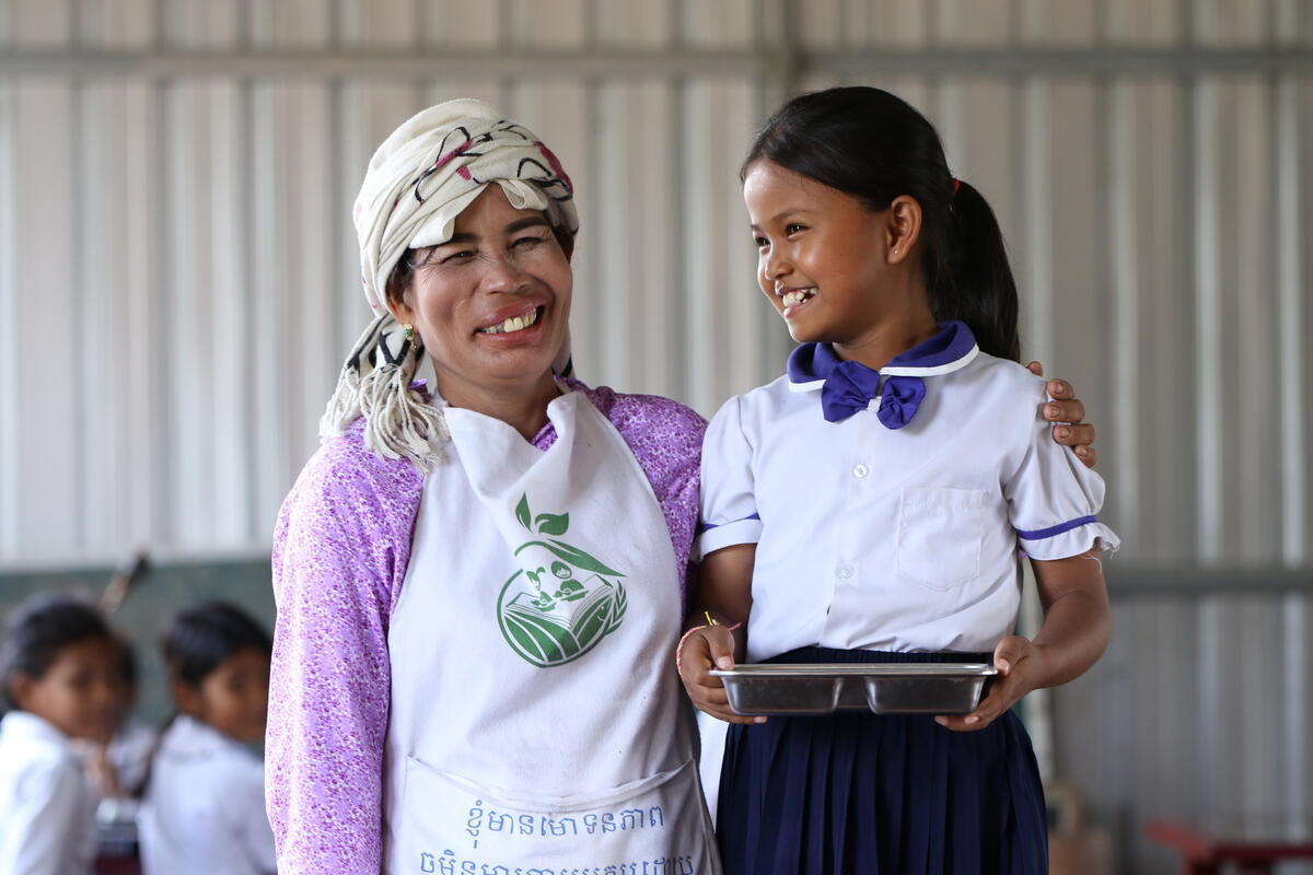 Cambodia school meals child and provider